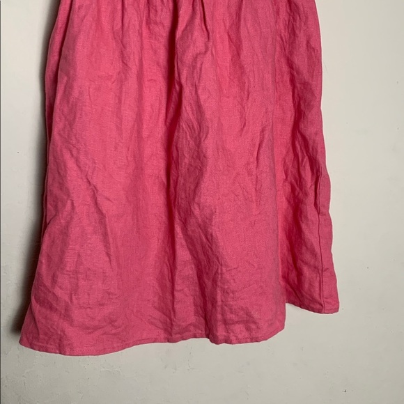 Reformation Martin Linen Dress Pink Size 2 - Picture 4 of 9
